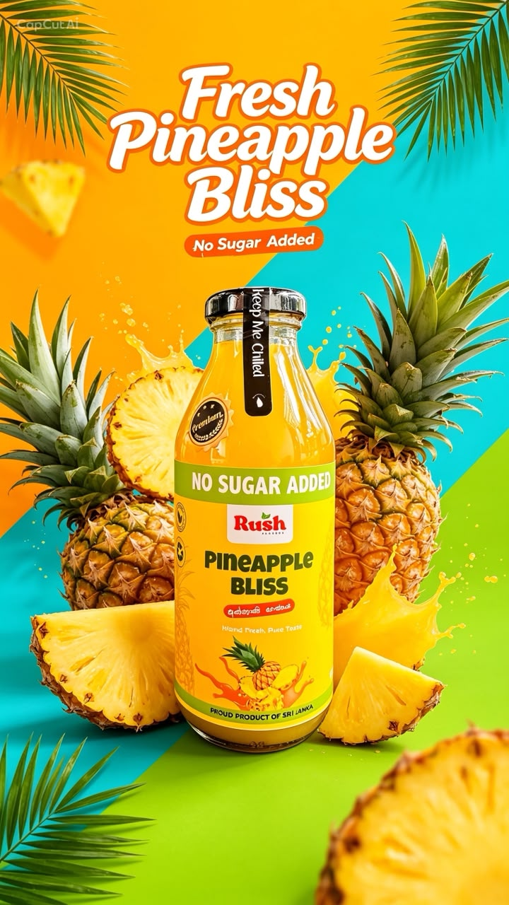 Rush Flavors Pineapple Bliss — Golden Pineapple — No Sugar Added
